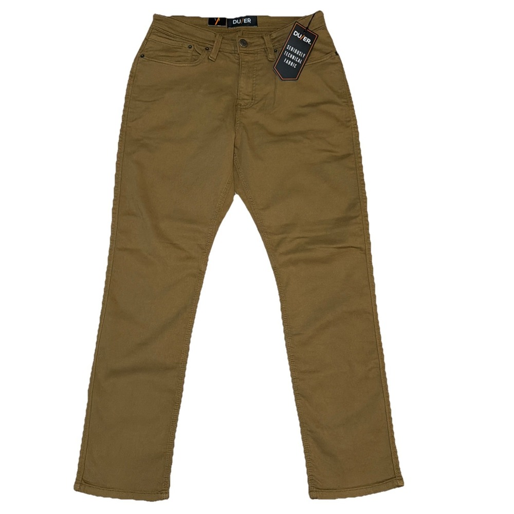 DU/ER Duer Relaxed Fit No Sweat N2X Taper Pants 30x30 Mustard Stretch NWT